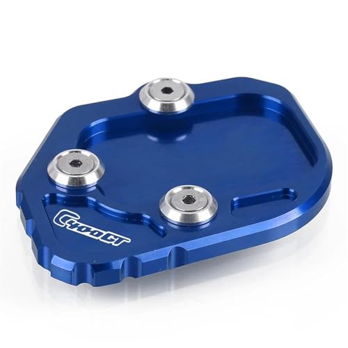 LMNMY Parkständer CNC-Motorrad Für BMW C400GT 2018 2019 2020 2021 Fußseitenständer Vergrößerte Polsterstützplatte(Blu)