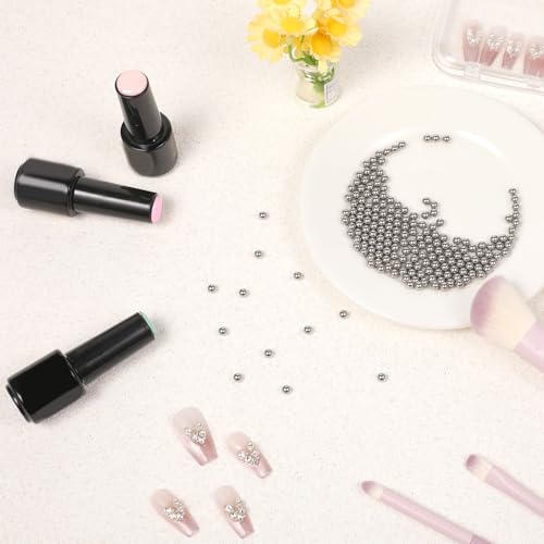 200 Stück Stahlkugeln Metallkugeln, 4 mm/0,16 inch Stahlkugeln Mischkugeln, 304 Edelstahlkugeln für Mischung Von Nagellack Modellfarben