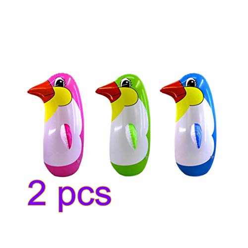 Toyvian Tumbler Gonfiabile Giocattolo per Bambini punzonatura Giocattolo Mini Bambola Pinguino per Accessorio Decorazione Festa 22 cm 6 Pezzi (Colore Casuale)
