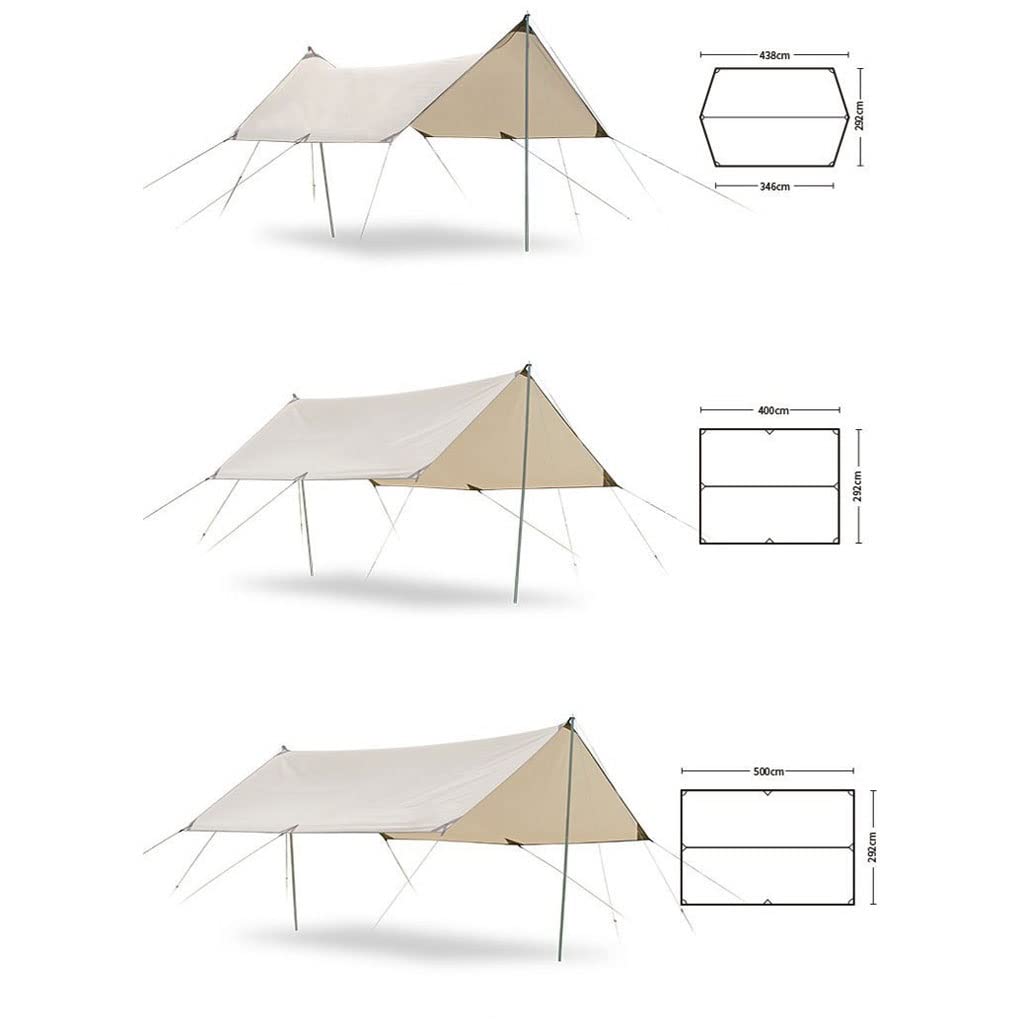 Bâche de camping multifonctionnelle ultralégère étanche, abri solaire de survie, auvent de plage, tente de plage, abri de pluie en polymères
