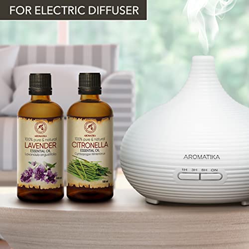Aceite Esencial de Lavanda - Aceite Esencial de Citronela 2x100ml - Lavandula Angustifolia - Cymbopogon Winterianus - Aceite de Citronela para sauna - Aceite de Lavanda para el buen humor - imagen 6