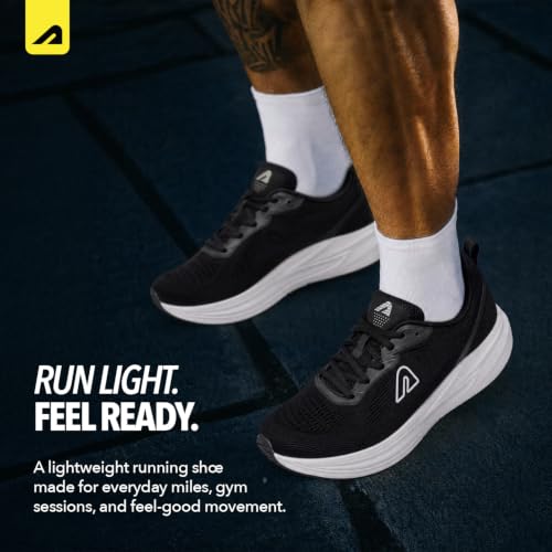 Image of Boldfit Running Shoes for Man Comfortable Sports Shoes for Men Running Lightweight Gym Shoe for Men Workout Soft Cushioned Walking Shoe for Man Anti Slip Gym Footwear- Velocity, Black White, UK 06