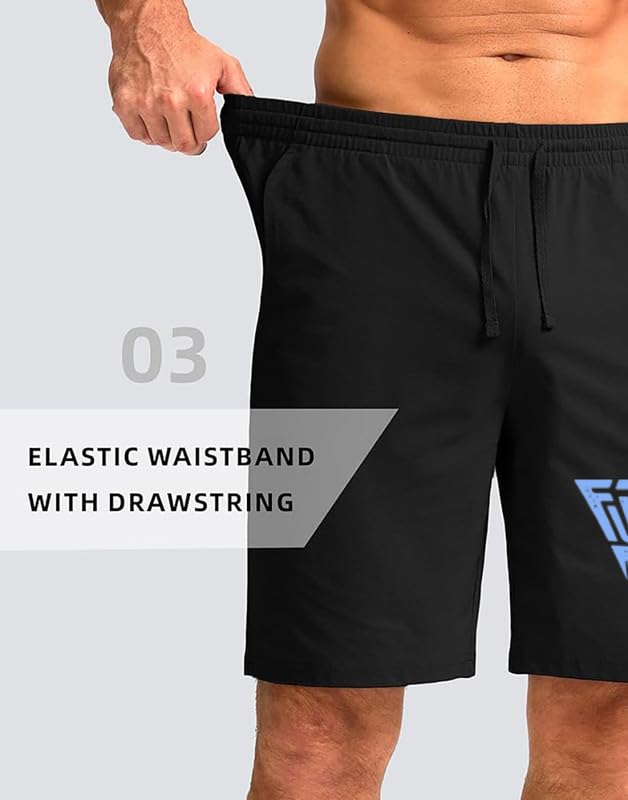 Image of hotfits Stylish Men's Cotton Shorts D Multicolored, Lightweight, Breathable, Casual Summer Lounge, Gym, Athletic, Workout, Beach & Travel Shorts for Men