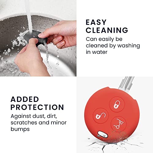 Kwmobile Cover Chiavi Auto Compatibile con Smart