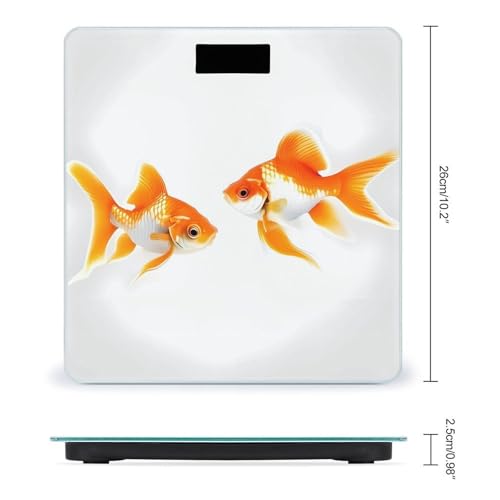 Báscula digital Cute Goldfish vidrio templado LCD miniatura 2
