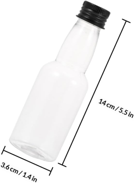 GLEAVI 100ml Mini Beverage Bottles Aluminum Lids Portable Drift Bottles for Juice Wine and Samples Reusable Small Drink Containers for Travel Camping and DIY Projects