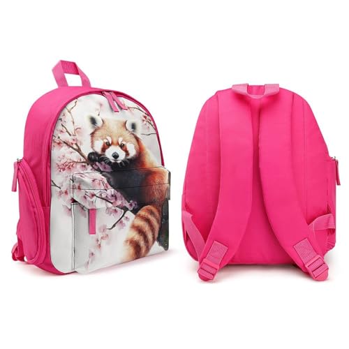 RedPanda on The Tree Funny Small Travel Backpack Casual Daypack Bag with Adjustable Strap for Hiking Camping4