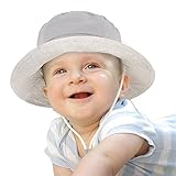 Sun Hat for Baby Boy Girl, Kids Summer Wide Brim Bucket Hat Toddler Sun Protection Beach Foldable Ha