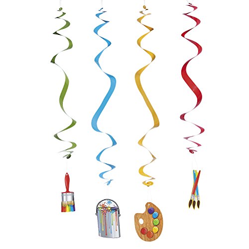 Little Painter Hanging Swirl Decorations | Assorted | 12 Pcs.