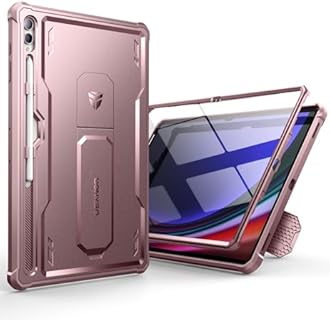Dexnor Case for Samsung Galaxy Tab S10 Ultra (2024), S9 Ultra(2023), S8 Ultra(2022) 14.6 Inch, [Built in Screen Protector & Kickstand] with Pen Holder Heavy Duty Shockproof Protective Cover - Pink