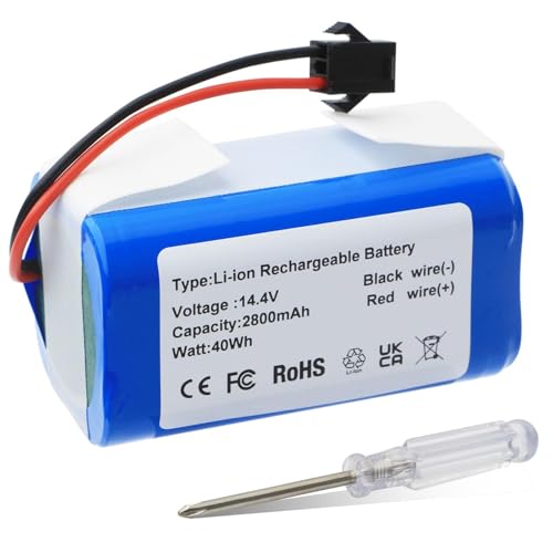 K KYUER 2800mAh Aspirapolvere Batteria per Proscenic 850T 850P Neatsvor X500 X520 X600 Ultenic D5 D5S Pro Series Robot Vacuum Cleaner Battery