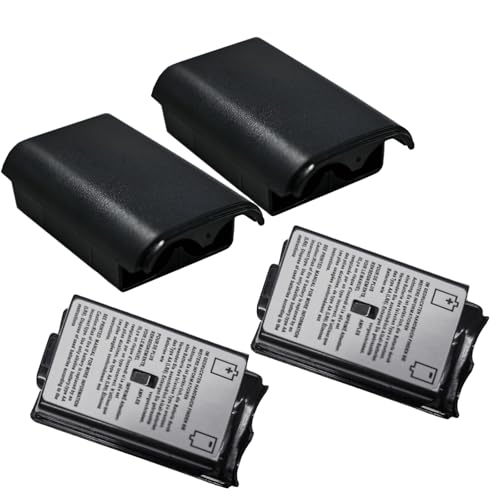 Image of 2 Pcs Battery Pack Cover for Xbox 360 Wireless Controller, Replacement Battery Pack Cover Shell Case for Xbox 360 Wireless Controller(Black)