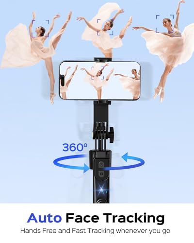 Trípode de teléfono con seguimiento inteligente y rotación de 360 grados 3