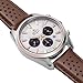 Orient Stretto Solar Chronograph White Dial Brown Leather Strap Men’s Watch RA-TX0306S10B