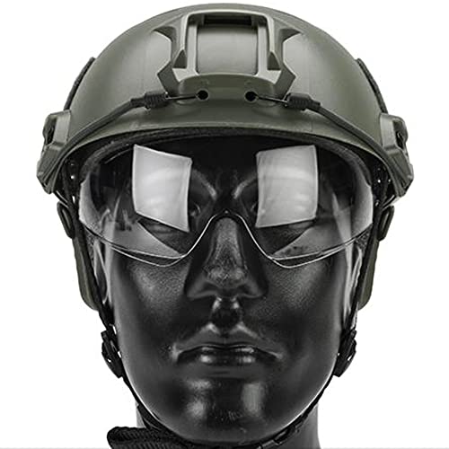 Casque tactique rapide airsoft avec rail et lunettes - 3