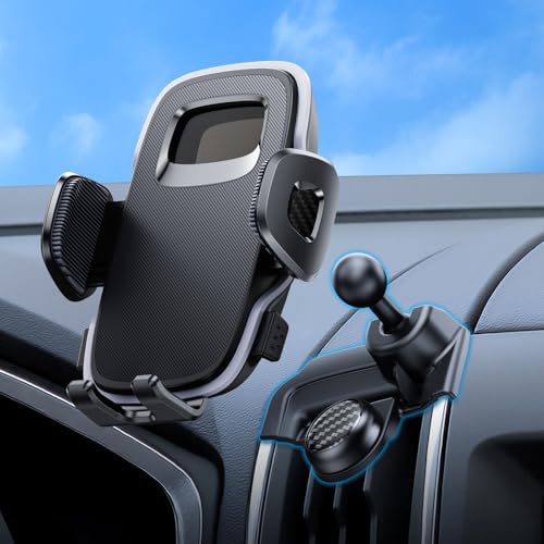 ELOHEI Phone Holder for Ford Edge with Custom Base, Custom Fit Car Phone Mount for Ford Edge 2017 2018 2019 2020 2021 2022 2023 Car Accessories (HE05)