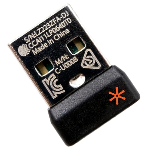USB Dongle Unifying Receiver for Mouse and Keyboard ONLY Compatible with Logitech Product that Have the Unifying Logo (Orange Star Connects up to 6 Devices 2.4G Wireless)