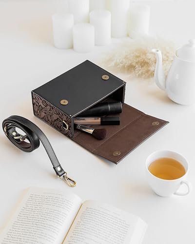 Vintage Leather Crossbody Bag – Handcrafted Messenger Purse with Floral Carved Design, Elegant Shoulder Bag for Women, Ideal for Daily Use & Special Occasions4