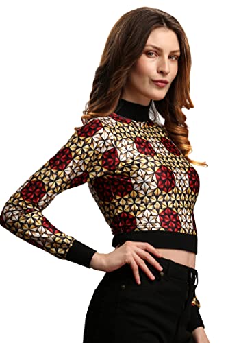 Image of PURVAJA Women's Solid Slim Fit T-Shirt