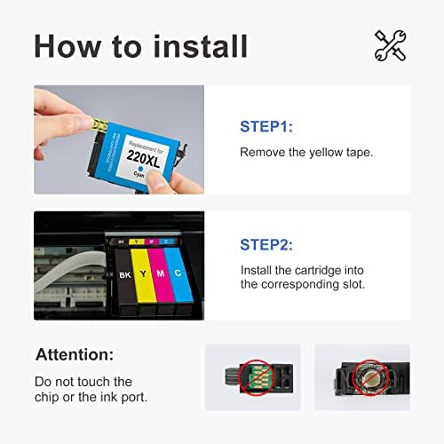 Mycartridge Remanufactured Ink Cartridge Replacement For Epson 220Xl ( Black,Cyan,Magenta,Yellow , 10-Pack) #TOP6