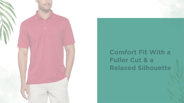 Camiseta polo para hombre Cubavera Essential Textured Performance, tecnología anti-transpiración, corte regular miniatura 3