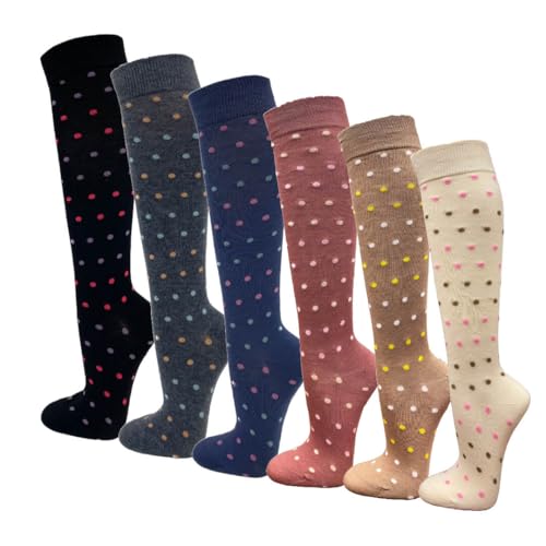 Image of SocksKnee Women Multi-Pack Colorful Variety Design Assorted Activewear Knee-High Stocking Socks, 9-11