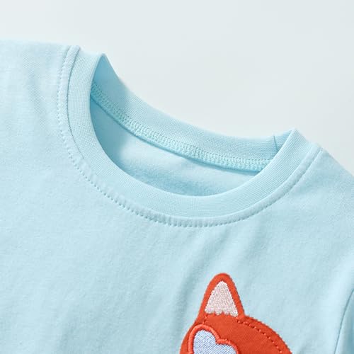 Image of HILEELANG Toddler Girl Short Sleeve Easter Dress Cotton Casual Jersey Shirt Playwear Applique Dress