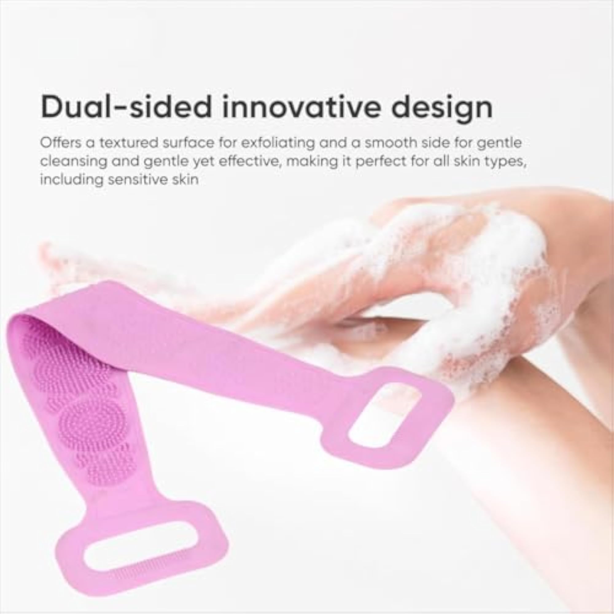 yours_home Silicone Body Back Scrubber, Exfoliating Gift