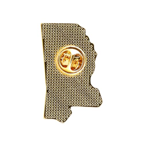 Image of State Shaped Map Lapel Metal Pin Enamel Brooch Keepsake Beautifully Designed for Backpack Hat