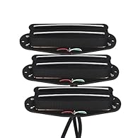 3Pcs/Set of Alnico 5 Hot Rails Pickups fit for 6 strings SSS Electric Guitar Parts Replacement. The Dual Hot Rails Humbucker Pickup That Can fit into a Standard Single Coil Slot. 4-wires allow coil splitting which gives a very nice chimey single coil...