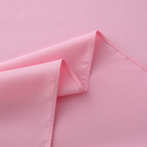 Image of FOLINS&HOME Pink Rectangle Tablecloth, 60 x 84 Inch Waterproof Table Cloth | Heavy Duty Wrinkle Free Polyester Tablecloths, Spillproof and Washable Table Cover for Party, Banquet - Rectangular /Oblong
