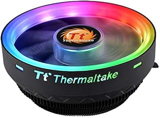 Thermaltake UX100 5V Motherboard ARGB Sync 16.8 Million Colors 15 Addressable LED Intel/AMD Universal Socket (LGA 1200) Hydraulic Bearing 65W CPU Cooler CL-P064-AL12SW-A