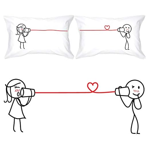 BoldLoft Say I Love You Too Couple Pillowcases- Boyfriend Gifts for Christmas, Valentines Day, Anniversary, Long Distance Relationships- Couple Gifts for Boyfriend and Girlfriend