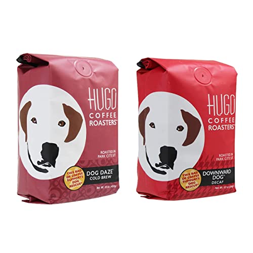 Hugo Coffee Ground Downward Dog Decaf Coffee & Ground Dog Daze Cold Brew Coffee #TOP24