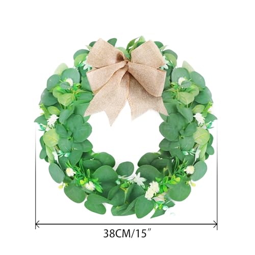 Décorations extérieures de Noël couronne de fleurs suspendue hôtel 2pc