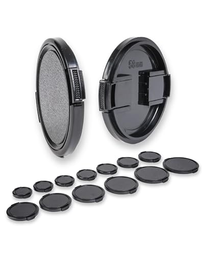Lens-Aid Bouchon d'objectif Retro 43 mm avec Fermeture à Clip pour objectifs d'appareil Photo |du Capuchon d'objectif pour appareils numériques rétro| Compatible avec Fujifilm, Sony, Canon, Nikon