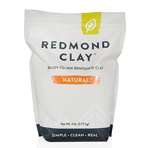 Redmond Clay – Natural Bentonite Clay, Soothing Mud Mask, 6lb bag...