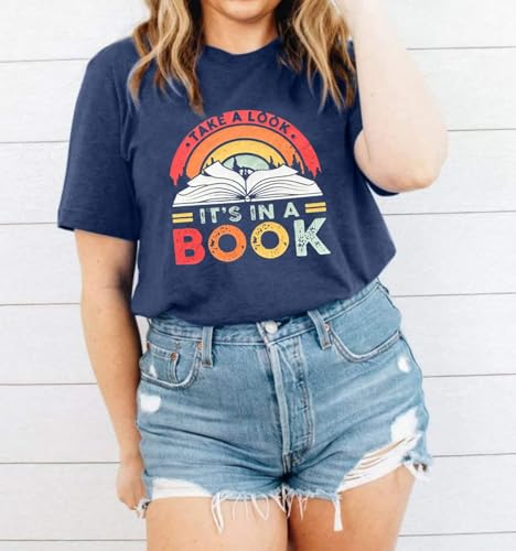 Books Shirts for Women Reading Tshirts Gifts for Teacher Bookworm Readers Librarian Bibliophile Tee Tops S-XXL2
