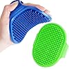 2 pack dog grooming brush premium soft silicone pet bath brushes with adjustable handle shampoo soothing comb for wet dry long short haired dogs cats massaging deshedding  urban country home decor