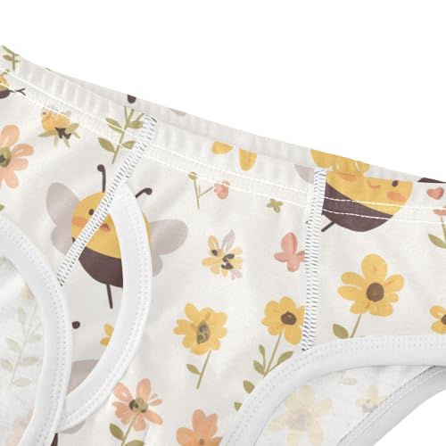 KLL Embroidery Bee Butterfly Flowers Toddler Boys Pure Cotton Underwear Briefs Cute Children Undies4