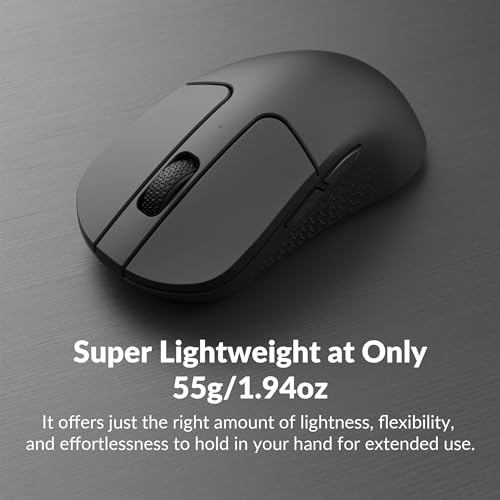 Image of Keychron M3 Mini 4K Wireless Bluetooth 5.1 /2.4 GHz /Wired Optical Mouse, Ultra-Lightweight 55g Programmable PixArt 3395 Sensor with up to 26,000 DPI / 650 IPS for Windows Mac Linux - Black