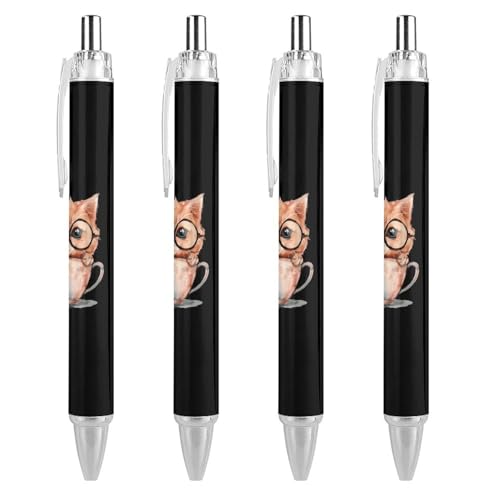 Stylos à bille rétractables chat aquarelle fournitures scolaires bureau