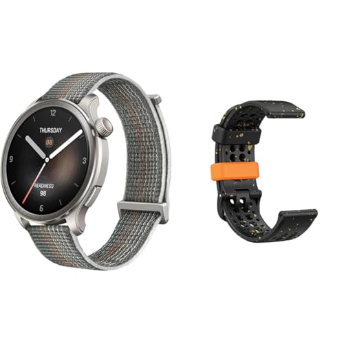Amazfit Balance Reloj Inteligente 46 mm Gris + Smartwatch Correa de Recambio Original Negro