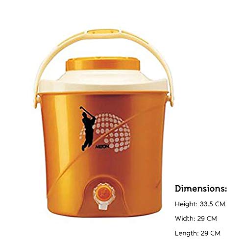 Image of Milton Kool Stallion 10 Insulated Plastic Water Jug, 9.7 litres, Golden Yellow, 1 Piece | Food Grade | Easy to Carry | BPA Free | Ideal for Travel | Picnic | Homes | Office | Shops | Clinics