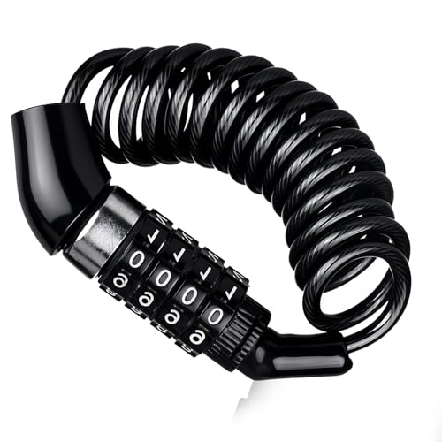 150cm Helmschloss Für Die Tasche, 4mm Wasserdicht Kabelschloss Mit Zahlencode, Für Motorradhelm, Fahrradhelm, Kinderwagen, Skischloss, Mini Fahrradschloss Leicht