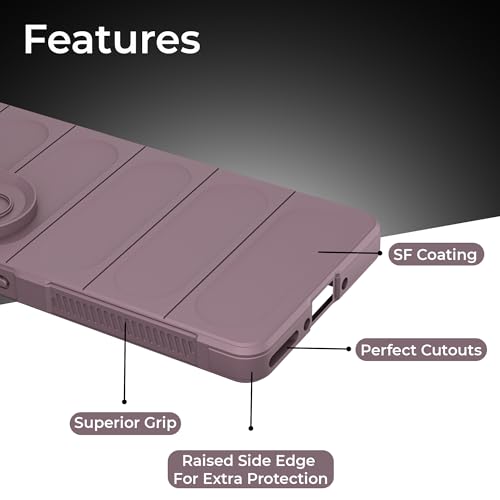 Image of A rtistque Liquid Silicone Stripes Back Cover Case for Oneplus Nord 3 5G | with Camera Protection | with Inner Fabric | Anti Slip Grip | AirBag Case - Purple