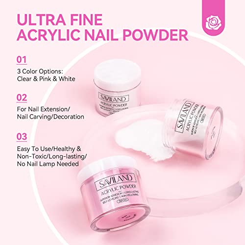 Image of SAVILAND Acrylic Nail Kit for Beginners: Professional Nail Kit with Everything Gel Nail Polish Nail Drill U V Lignht Nail Supplies Salon Home Use Gifts Set