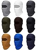 Zhanmai Full Face Cover UV Protection Neck Gaiter Breathable Balaclava Hood for Outdoor Motorcycle Cycling (Solid Colors, 9)