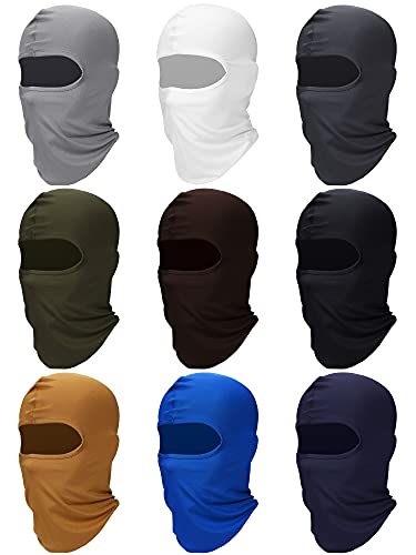 Image of Zhanmai Ski Mask for Men Balaclava Face Cover Full Face Mask Breathable UV Protector Neck Gaiter for Outdoor Motorcycle