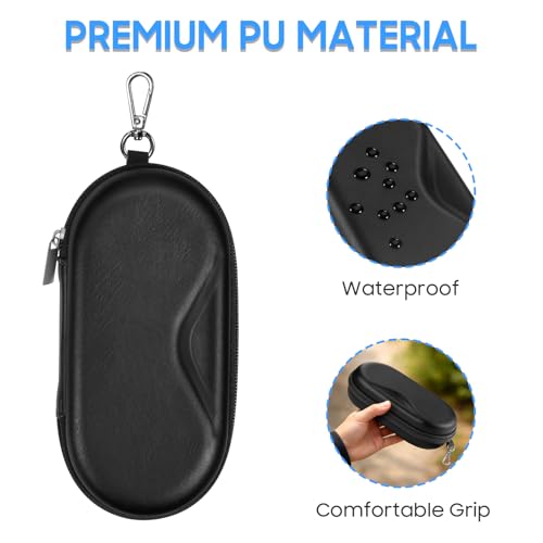 Étui lunettes double compartiment avec fermeture éclair et clip rigide - 7